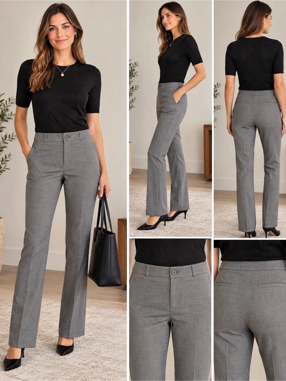 LOFT Marisa Gray Trouser Pants Women’s Size 2 Tailored Workwear